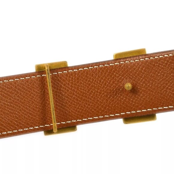 Hermes Black Box Calf Constance Reversible Belt #70 Small Good ◯Y 182276 - Picture 5 of 7